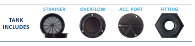 Bushman Rainwater Harvesting Tank | Included Fittings | BushmanUSA